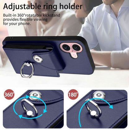 Organ Card Bag Ring Holder Phone Case, For iPhone 16, For iPhone 15 Pro Max, For iPhone 15 Pro, For iPhone 15 Plus