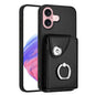 Organ Card Bag Ring Holder Phone Case, For iPhone 16, For iPhone 15 Pro Max, For iPhone 15 Pro, For iPhone 15 Plus