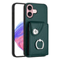 Organ Card Bag Ring Holder Phone Case, For iPhone 16, For iPhone 15 Pro Max, For iPhone 15 Pro, For iPhone 15 Plus