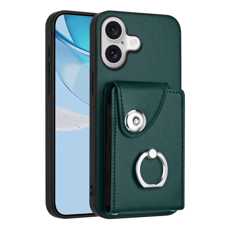 Organ Card Bag Ring Holder Phone Case, For iPhone 17e / 16e, For iPhone 17 Pro Max, For iPhone 17 Pro, For iPhone 17