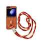 Impression Camellia Pattern Protective Phone Case with Diamond Ring Long Lanyard