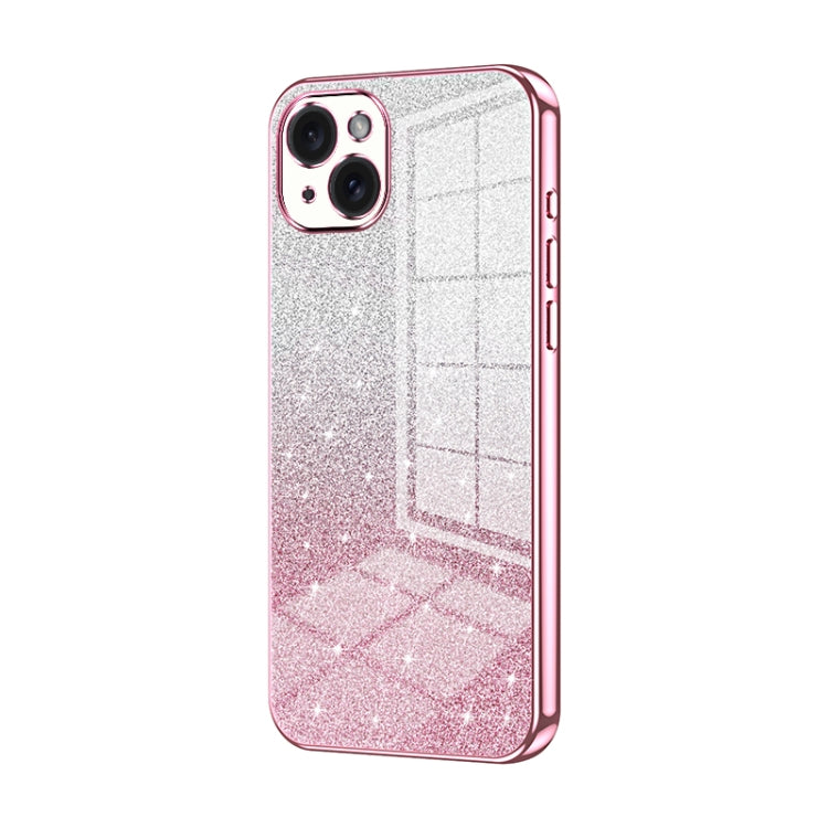 Gradient Glitter Powder Electroplated Phone Case, For iPhone 15 Pro Max, For iPhone 15 Pro, For iPhone 15 Plus