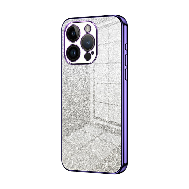 Gradient Glitter Powder Electroplated Phone Case, For iPhone 14 Pro, For iPhone 14 Pro Max, For iPhone SE 2022 / 2020 / 8 / 7