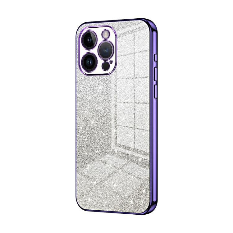 Gradient Glitter Powder Electroplated Phone Case, For iPhone 14 Pro, For iPhone 14 Pro Max, For iPhone SE 2022 / 2020 / 8 / 7
