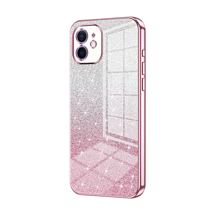 Gradient Glitter Powder Electroplated Phone Case, For iPhone 12, For iPhone 12 Pro Max, For iPhone 12 Pro