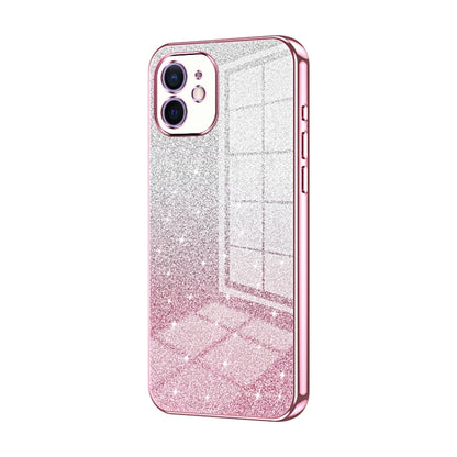 Gradient Glitter Powder Electroplated Phone Case, For iPhone 12, For iPhone 12 Pro Max, For iPhone 12 Pro