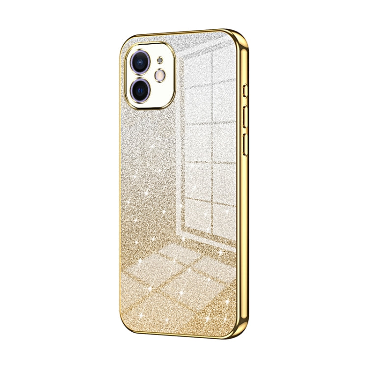 Gradient Glitter Powder Electroplated Phone Case, For iPhone 12, For iPhone 12 Pro Max, For iPhone 12 Pro