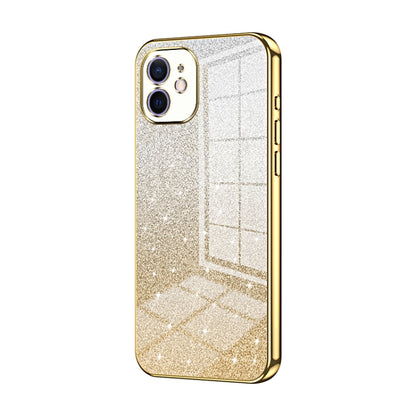 Gradient Glitter Powder Electroplated Phone Case, For iPhone 12, For iPhone 12 Pro Max, For iPhone 12 Pro