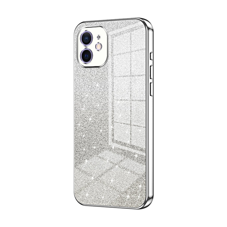 Gradient Glitter Powder Electroplated Phone Case, For iPhone 12, For iPhone 12 Pro Max, For iPhone 12 Pro