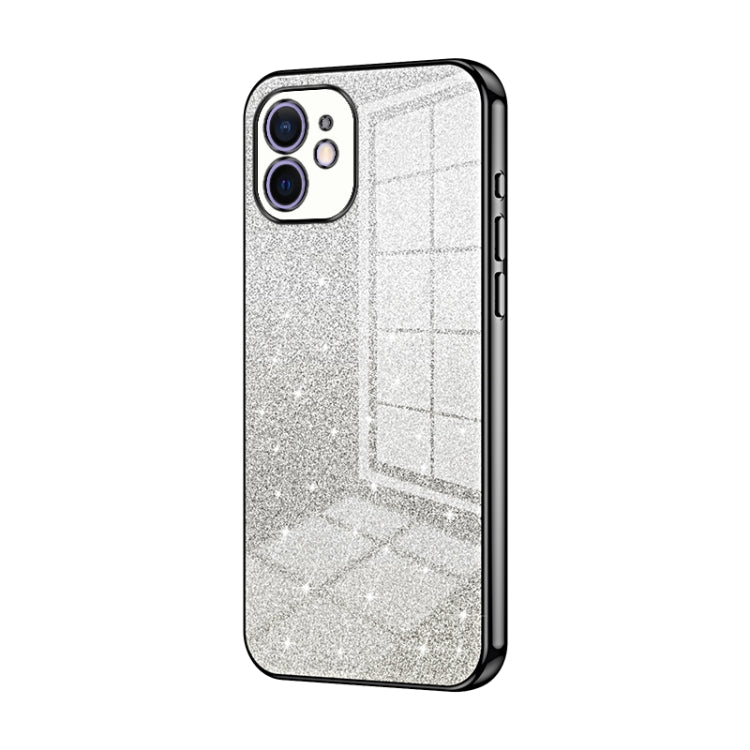 Gradient Glitter Powder Electroplated Phone Case, For iPhone 12, For iPhone 12 Pro Max, For iPhone 12 Pro