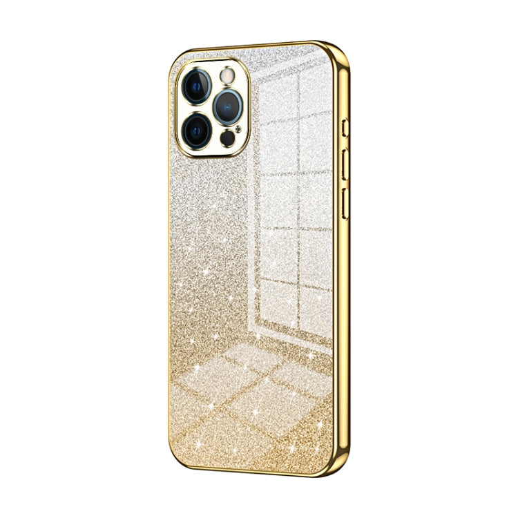 Gradient Glitter Powder Electroplated Phone Case, For iPhone 12, For iPhone 12 Pro Max, For iPhone 12 Pro