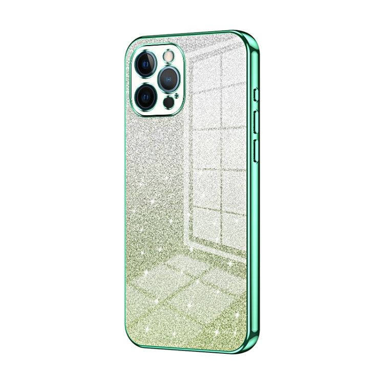 Gradient Glitter Powder Electroplated Phone Case, For iPhone 12, For iPhone 12 Pro Max, For iPhone 12 Pro