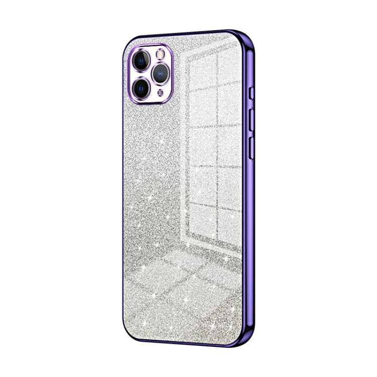 Gradient Glitter Powder Electroplated Phone Case, For iPhone 11 Pro Max, For iPhone 11, For iPhone 11 Pro