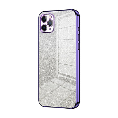 Gradient Glitter Powder Electroplated Phone Case, For iPhone 11 Pro Max, For iPhone 11, For iPhone 11 Pro