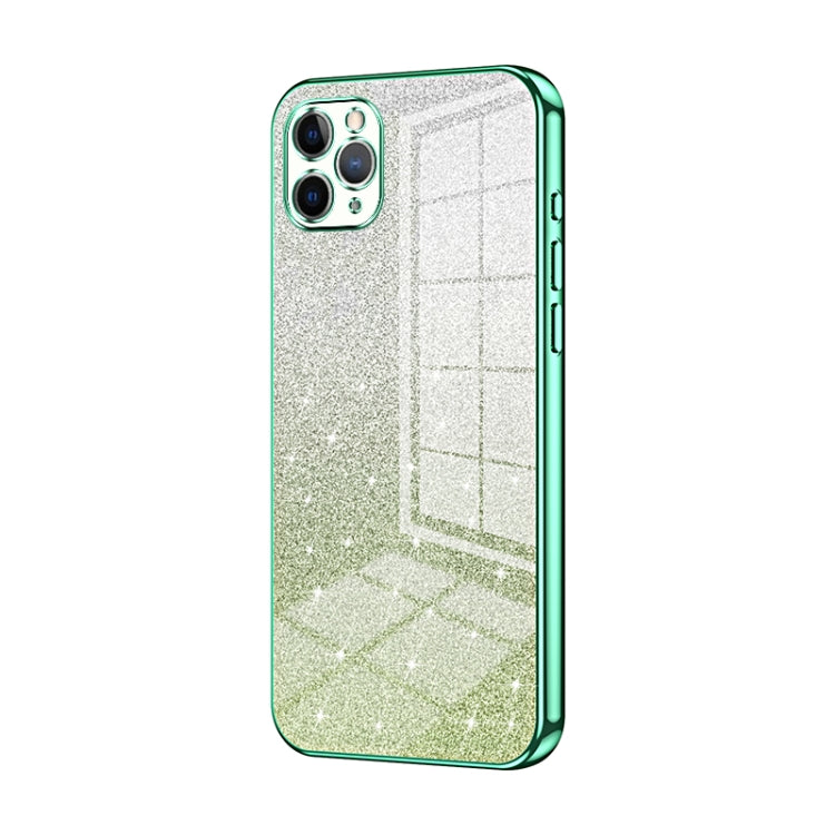 Gradient Glitter Powder Electroplated Phone Case, For iPhone 11 Pro Max, For iPhone 11, For iPhone 11 Pro