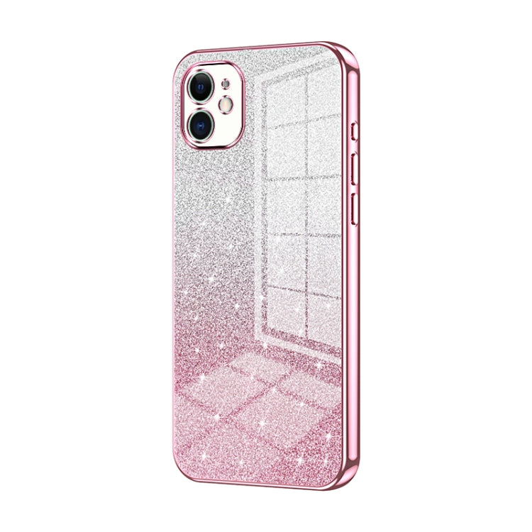 Gradient Glitter Powder Electroplated Phone Case, For iPhone 11 Pro Max, For iPhone 11, For iPhone 11 Pro