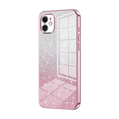Gradient Glitter Powder Electroplated Phone Case, For iPhone 11 Pro Max, For iPhone 11, For iPhone 11 Pro