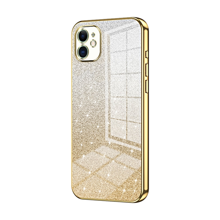 Gradient Glitter Powder Electroplated Phone Case, For iPhone 11 Pro Max, For iPhone 11, For iPhone 11 Pro