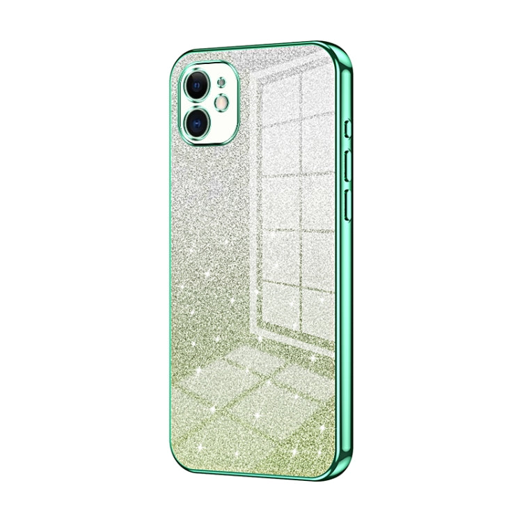 Gradient Glitter Powder Electroplated Phone Case, For iPhone 11 Pro Max, For iPhone 11, For iPhone 11 Pro