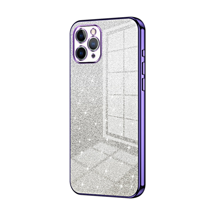 Gradient Glitter Powder Electroplated Phone Case, For iPhone 11 Pro Max, For iPhone 11, For iPhone 11 Pro
