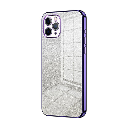 Gradient Glitter Powder Electroplated Phone Case, For iPhone 11 Pro Max, For iPhone 11, For iPhone 11 Pro