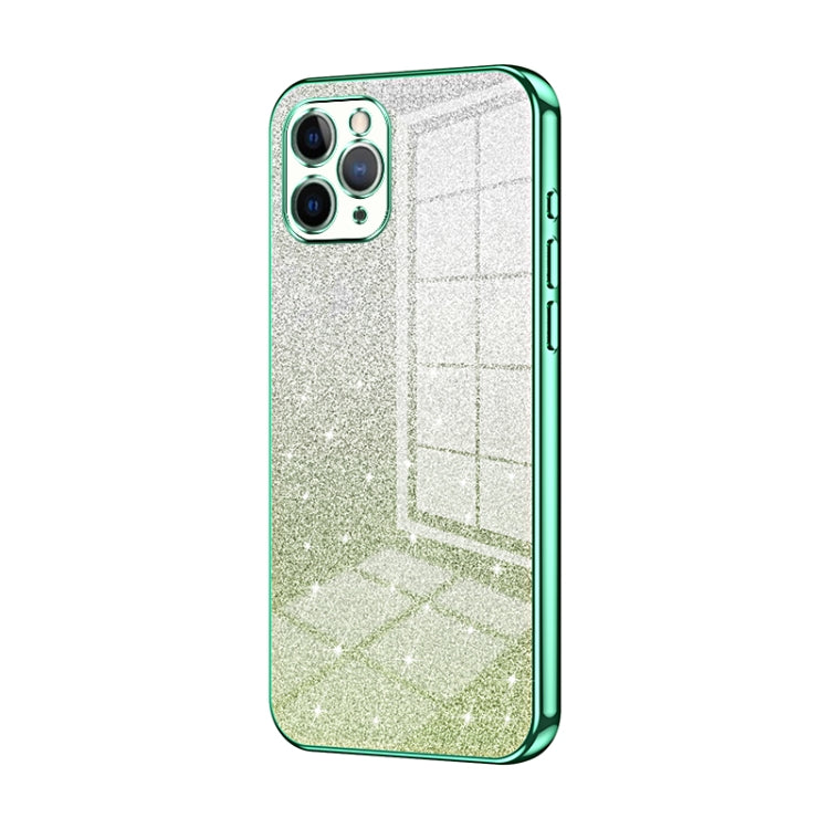 Gradient Glitter Powder Electroplated Phone Case, For iPhone 11 Pro Max, For iPhone 11, For iPhone 11 Pro