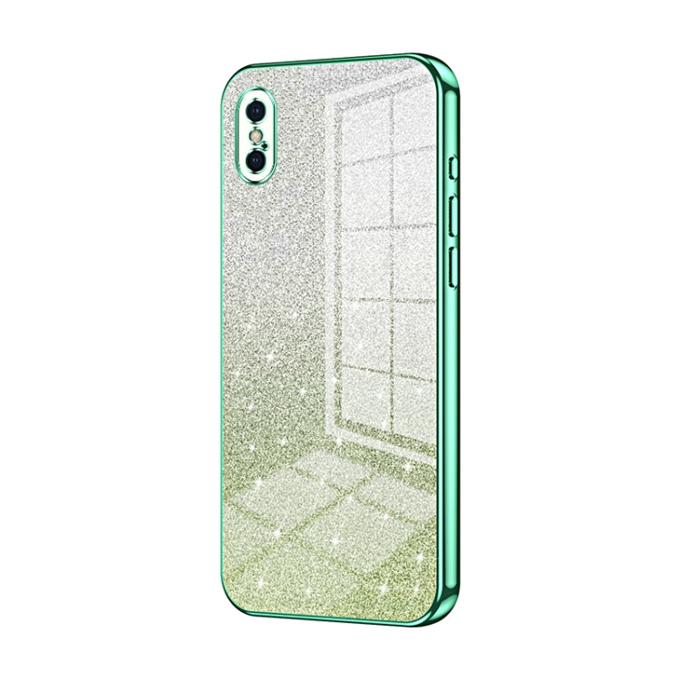Gradient Glitter Powder Electroplated Phone Case, For iPhone X / XS, For iPhone XR, For iPhone XS Max