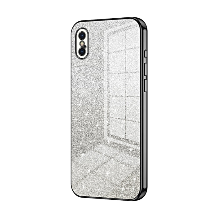Gradient Glitter Powder Electroplated Phone Case, For iPhone X / XS, For iPhone XR, For iPhone XS Max