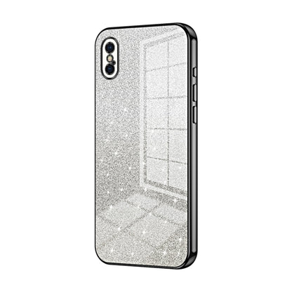 Gradient Glitter Powder Electroplated Phone Case, For iPhone X / XS, For iPhone XR, For iPhone XS Max