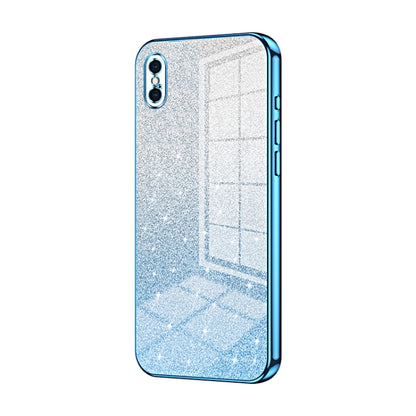 Gradient Glitter Powder Electroplated Phone Case, For iPhone X / XS, For iPhone XR, For iPhone XS Max