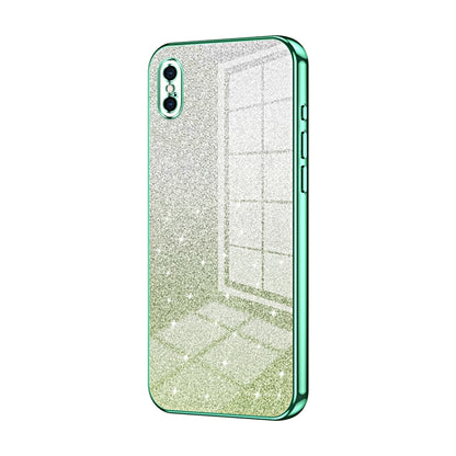 Gradient Glitter Powder Electroplated Phone Case, For iPhone X / XS, For iPhone XR, For iPhone XS Max