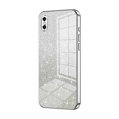 Gradient Glitter Powder Electroplated Phone Case, For iPhone X / XS, For iPhone XR, For iPhone XS Max