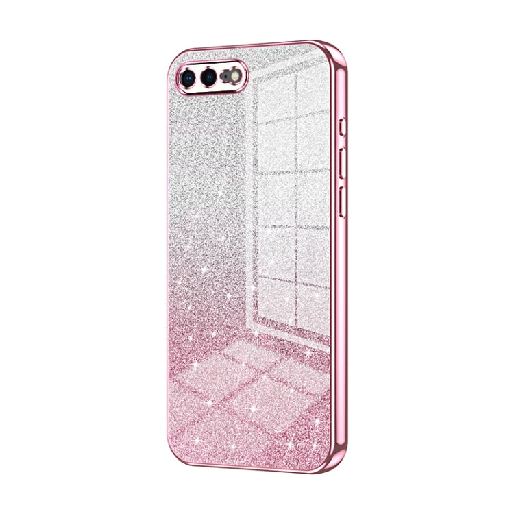 Gradient Glitter Powder Electroplated Phone Case, For iPhone 8 Plus / 7 Plus