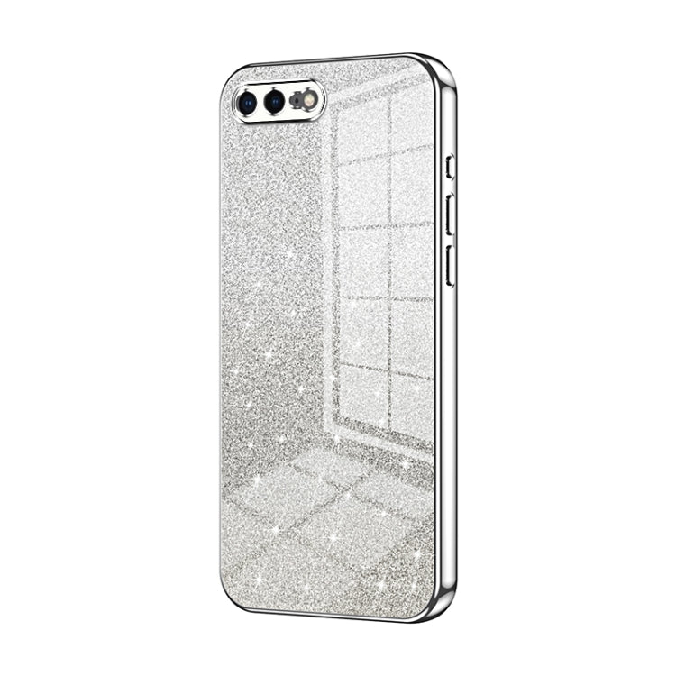 Gradient Glitter Powder Electroplated Phone Case, For iPhone 8 Plus / 7 Plus