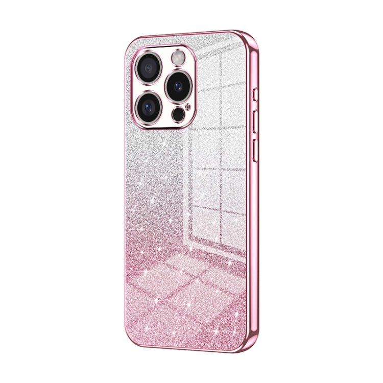 Gradient Glitter Powder Electroplated Phone Case, For iPhone 16 Pro, For iPhone 16 Plus, For iPhone 16