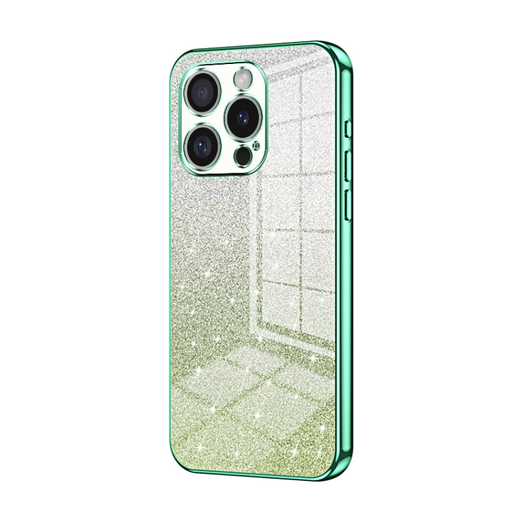 Gradient Glitter Powder Electroplated Phone Case, For iPhone 16 Pro, For iPhone 16 Plus, For iPhone 16