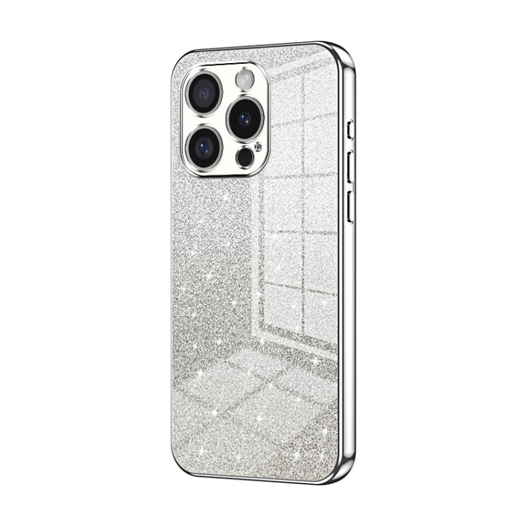 Gradient Glitter Powder Electroplated Phone Case, For iPhone 16 Pro, For iPhone 16 Plus, For iPhone 16