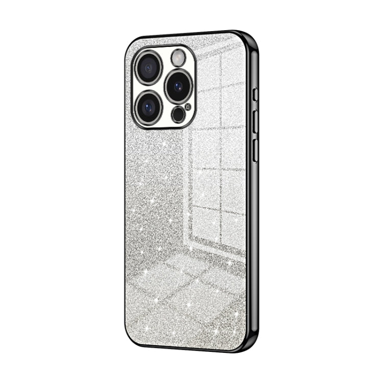 Gradient Glitter Powder Electroplated Phone Case, For iPhone 16 Pro, For iPhone 16 Plus, For iPhone 16