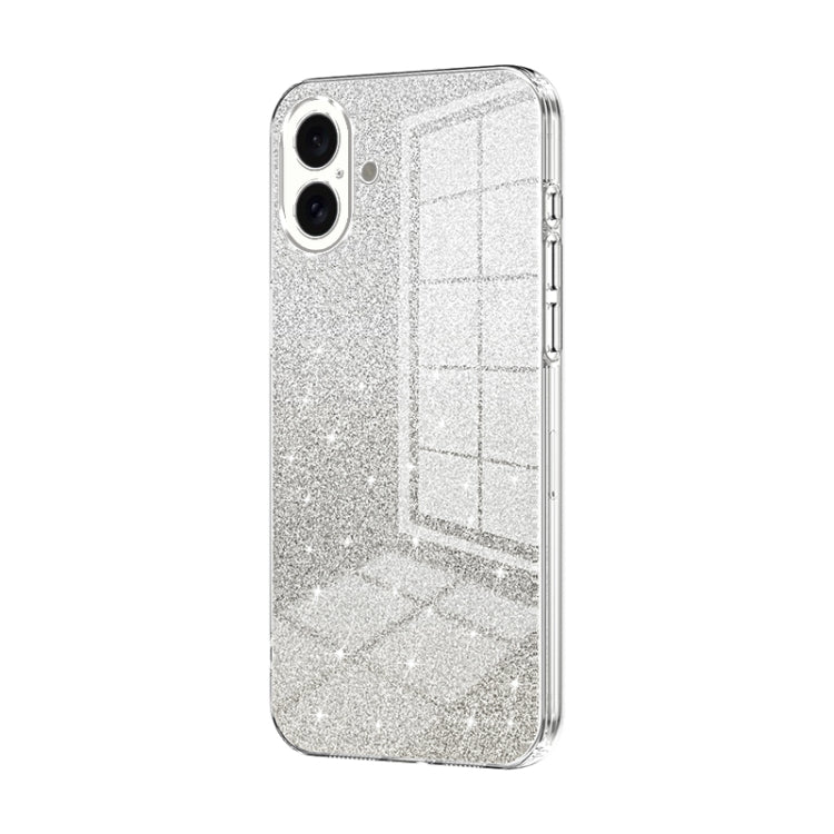 Gradient Glitter Powder Electroplated Phone Case, For iPhone 16 Pro, For iPhone 16 Plus, For iPhone 16