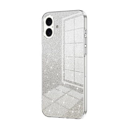 Gradient Glitter Powder Electroplated Phone Case, For iPhone 16 Pro, For iPhone 16 Plus, For iPhone 16