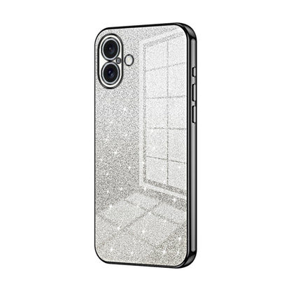 Gradient Glitter Powder Electroplated Phone Case, For iPhone 16 Pro, For iPhone 16 Plus, For iPhone 16