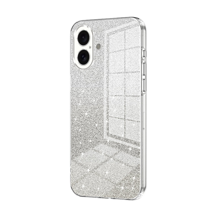 Gradient Glitter Powder Electroplated Phone Case, For iPhone 16 Pro, For iPhone 16 Plus, For iPhone 16