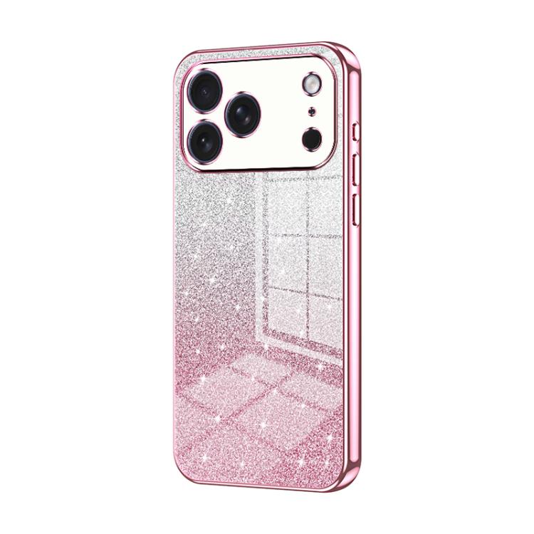 Gradient Glitter Powder Electroplated Phone Case, For iPhone 17e / 16e, For iPhone 17 Pro Max, For iPhone 17 Pro
