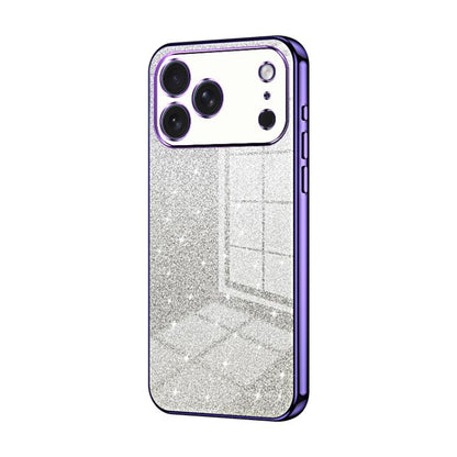 Gradient Glitter Powder Electroplated Phone Case, For iPhone 17e / 16e, For iPhone 17 Pro Max, For iPhone 17 Pro