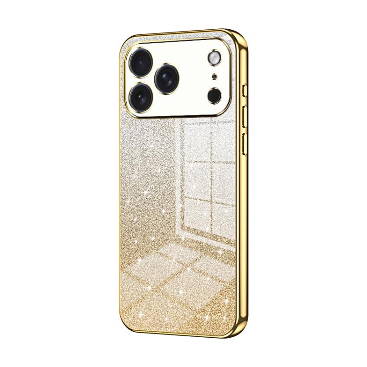 Gradient Glitter Powder Electroplated Phone Case, For iPhone 17e / 16e, For iPhone 17 Pro Max, For iPhone 17 Pro