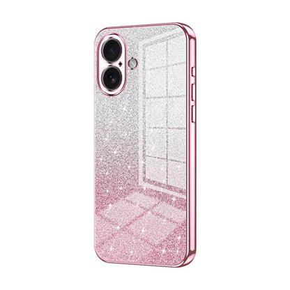 Gradient Glitter Powder Electroplated Phone Case, For iPhone 17, For iPhone Air, For iPhone 16 Pro Max