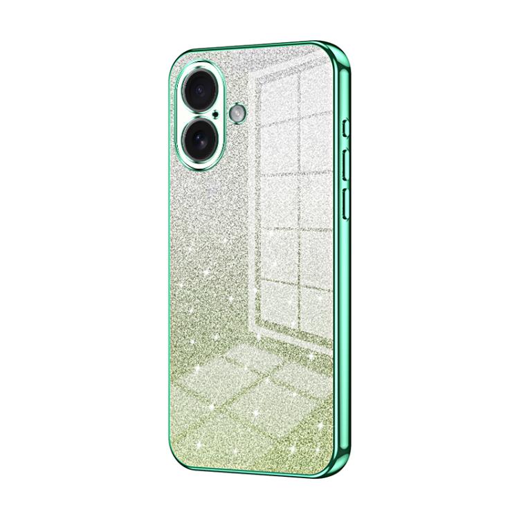 Gradient Glitter Powder Electroplated Phone Case, For iPhone 17, For iPhone Air, For iPhone 16 Pro Max