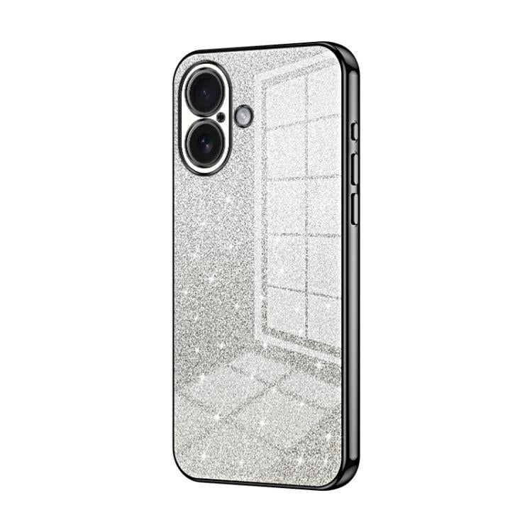 Gradient Glitter Powder Electroplated Phone Case, For iPhone 17, For iPhone Air, For iPhone 16 Pro Max