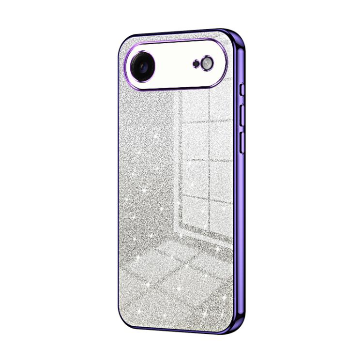Gradient Glitter Powder Electroplated Phone Case, For iPhone 17, For iPhone Air, For iPhone 16 Pro Max