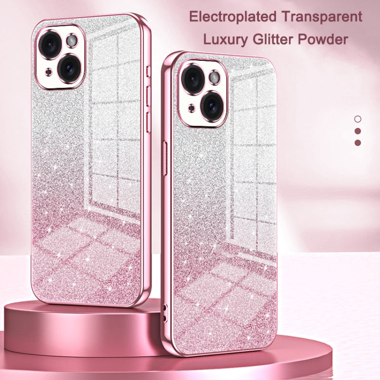 Gradient Glitter Powder Electroplated Phone Case, For iPhone 11 Pro Max, For iPhone 11, For iPhone 11 Pro